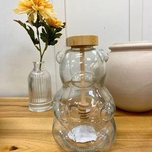 Target Bullseye Glass Bear Honey Jar • RARE